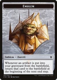 Emblem - Daretti, Scrap Savant // Thopter Double-Sided Token - Commander 2016 - Magic: The Gathering card