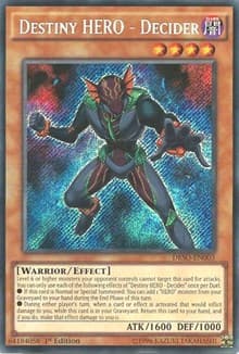 Destiny HERO - Decider - Destiny Soldiers - YuGiOh card