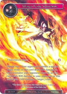 World Flame Summoning (Full Art) - Legacy Lost - Force of Will card