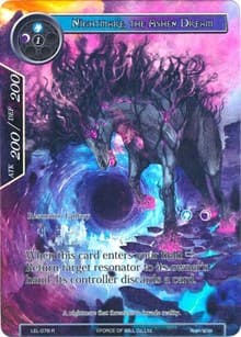 Nightmare, the Ashen Dream (Full Art) - Legacy Lost - Force of Will card