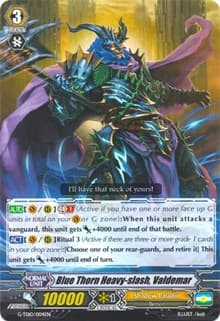 Blue Thorn Heavy-slash, Valdemar - G-TD10: Ritual of Dragon Sorcery - Cardfight Vanguard card