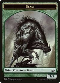 Beast // Saproling Double-Sided Token - Planechase Anthology - Magic: The Gathering card