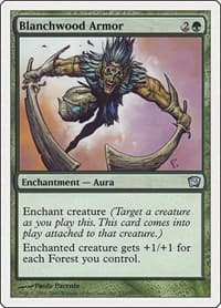Blanchwood Armor - 9th Edition - Magic: The Gathering card
