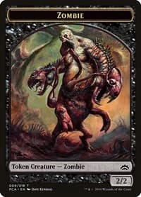 Zombie // Hellion Double-Sided Token - Planechase Anthology - Magic: The Gathering card