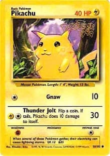 Pikachu - 58/102 (PokeTour 1999) - Miscellaneous Cards & Products - Pokemon card