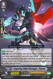 Lingering Night Revenger, Conrad - G-BT09: Divine Dragon Caper - Cardfight Vanguard card