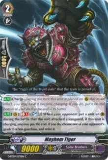 Mayhem Tiger - G-BT09: Divine Dragon Caper - Cardfight Vanguard card