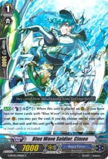 Blue Wave Soldier, Cimon - G-BT09: Divine Dragon Caper - Cardfight Vanguard card