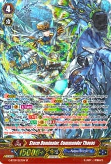 Storm Dominator, Commander Thavas (SP) - G-BT09: Divine Dragon Caper - Cardfight Vanguard card