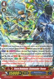 Storm Dominator, Commander Thavas - G-BT09: Divine Dragon Caper - Cardfight Vanguard card