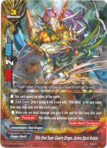 Fifth Omni Super Cavalry Dragon, Aurora Spiral Ariotto - Shine! Super Sun Dragon!! - Future Card BuddyFight card