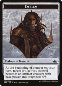 Emblem - Tezzeret the Schemer - Aether Revolt - Magic: The Gathering card
