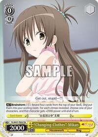 "Changing Clothes" Mikan - To Loveru Darkness 2nd - Weiss Schwarz card