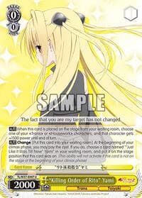 "Killing Order of Rito" Yami - To Loveru Darkness 2nd - Weiss Schwarz card
