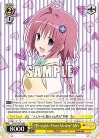 "Thoughts From Master" Mea - To Loveru Darkness 2nd - Weiss Schwarz card
