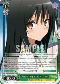 "Regretting a Little?" Yui - To Loveru Darkness 2nd - Weiss Schwarz card