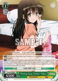 "Putting Away Clothes" Mikan - To Loveru Darkness 2nd - Weiss Schwarz card