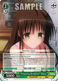 "Preparing Breakfast" Mikan - To Loveru Darkness 2nd - Weiss Schwarz card