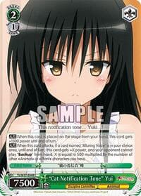 "Cat Notification Tone" Yui - To Loveru Darkness 2nd - Weiss Schwarz card