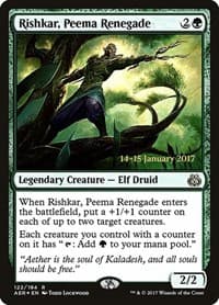 Rishkar, Peema Renegade - Prerelease Cards - Magic: The Gathering card