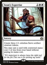Sram's Expertise - Prerelease Cards - Magic: The Gathering card
