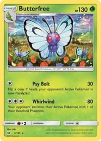 Butterfree - SM Base Set - Pokemon card