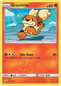 Growlithe - SM Base Set - Pokemon card