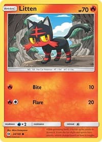 Litten - SM Base Set - Pokemon card