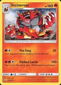Incineroar - SM Base Set - Pokemon card