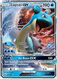 Lapras GX - SM Base Set - Pokemon card