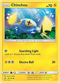 Chinchou - SM Base Set - Pokemon card