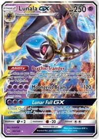 Lunala GX - SM Base Set - Pokemon card