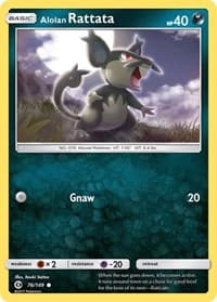 Alolan Rattata - SM Base Set - Pokemon card