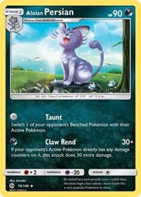Alolan Persian - SM Base Set - Pokemon card