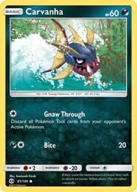 Carvanha - SM Base Set - Pokemon card