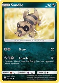 Sandile - SM Base Set - Pokemon card