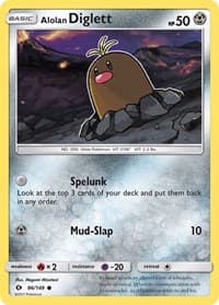 Alolan Diglett - SM Base Set - Pokemon card