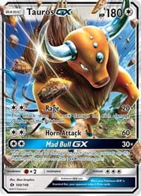 Tauros GX - SM Base Set - Pokemon card