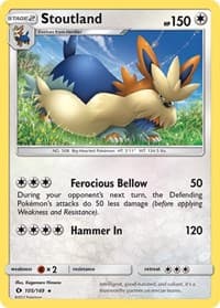 Stoutland - SM Base Set - Pokemon card