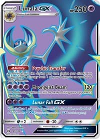 Lunala GX (Full Art) - SM Base Set - Pokemon card