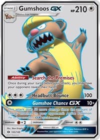 Gumshoos GX (Full Art) - SM Base Set - Pokemon card