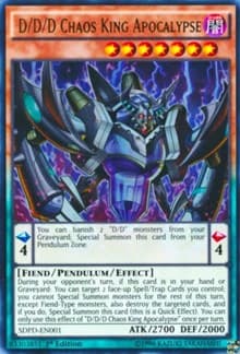 D/D/D Chaos King Apocalypse - Structure Deck: Pendulum Domination - YuGiOh card