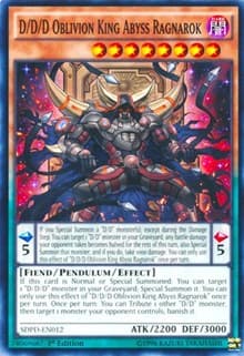 D/D/D Oblivion King Abyss Ragnarok - Structure Deck: Pendulum Domination - YuGiOh card