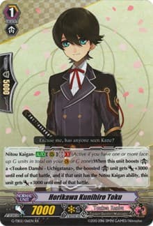 Horikawa Kunihiro Toku - G-TB02: Touken Ranbu (ONLINE) - Cardfight Vanguard card