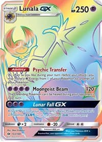 Lunala GX (Secret) - SM Base Set - Pokemon card