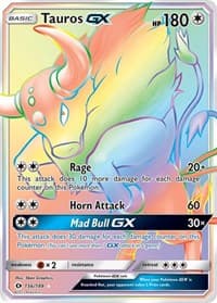 Tauros GX (Secret) - SM Base Set - Pokemon card