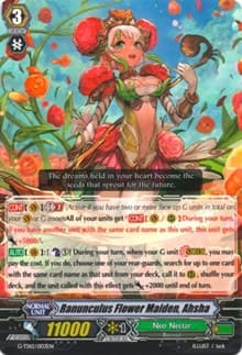 Ranunculus Flower Maiden, Ahsha - G-TD12: Flower Princess of Abundant Blooming - Cardfight Vanguard card