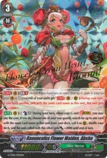 Ranunculus Flower Maiden, Ahsha (Hot Stamped) - G-TD12: Flower Princess of Abundant Blooming - Cardfight Vanguard card