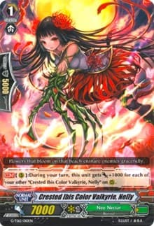 Crested Ibis Color Valkyrie, Nelly - G-TD12: Flower Princess of Abundant Blooming - Cardfight Vanguard card