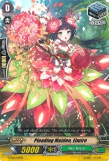 Pleading Maiden, Elmire - G-TD12: Flower Princess of Abundant Blooming - Cardfight Vanguard card